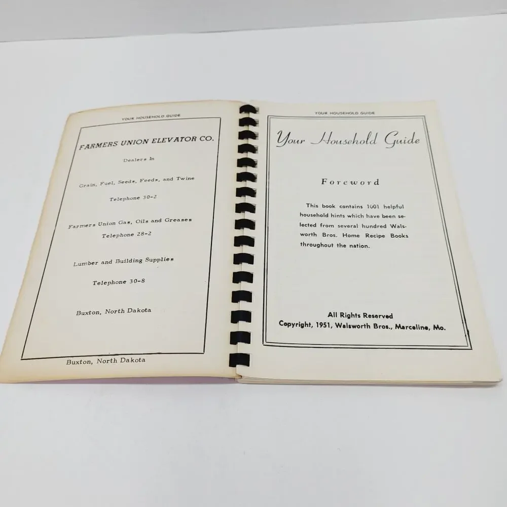 Your Household Guide by Immanuel Luthern Ladies’ Aid Buxton, North Dakota 1951